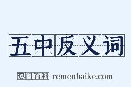 五中反义词是什么意思的图片